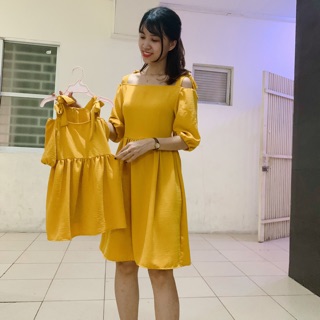 Váy đôi mẹ và bé trễ vai xinh xắn
