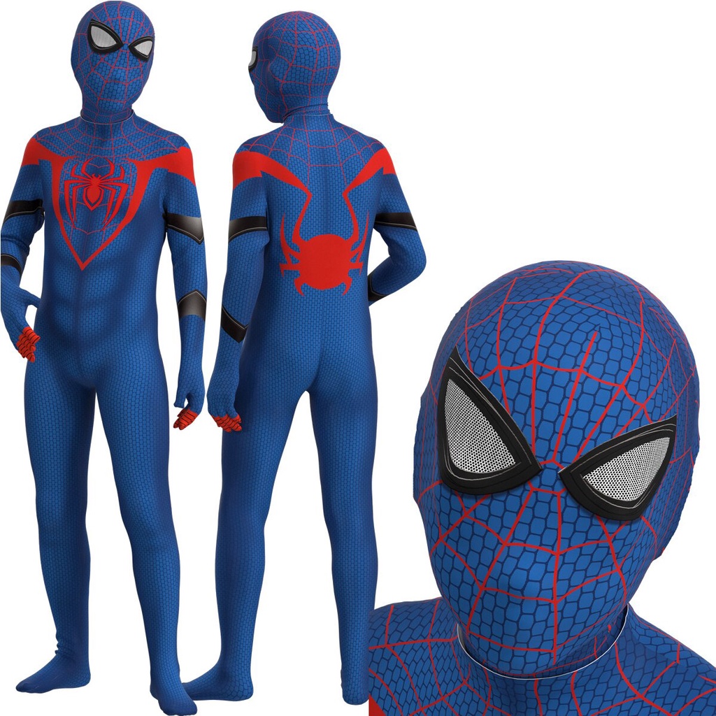 Spidermen Bộ Đồ Hóa Trang Người Nhện Xanh Dương Độc Đáo Cho Người Lớn / Trẻ Em