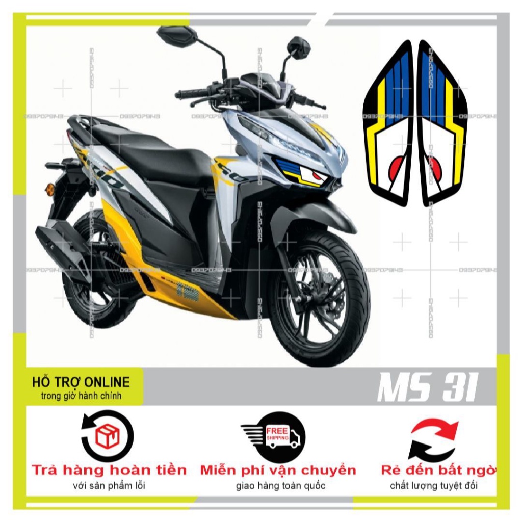 DECAL DÁN ĐÈN SƯƠNG MÙ XE VARIO 2020 (DECAL TRONG SUỐT) MS 31 - DUNG DECAL