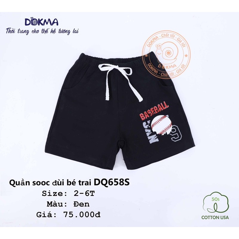 Quần sooc đùi bé trai Dokma DQ658S (Sz 2-6T)