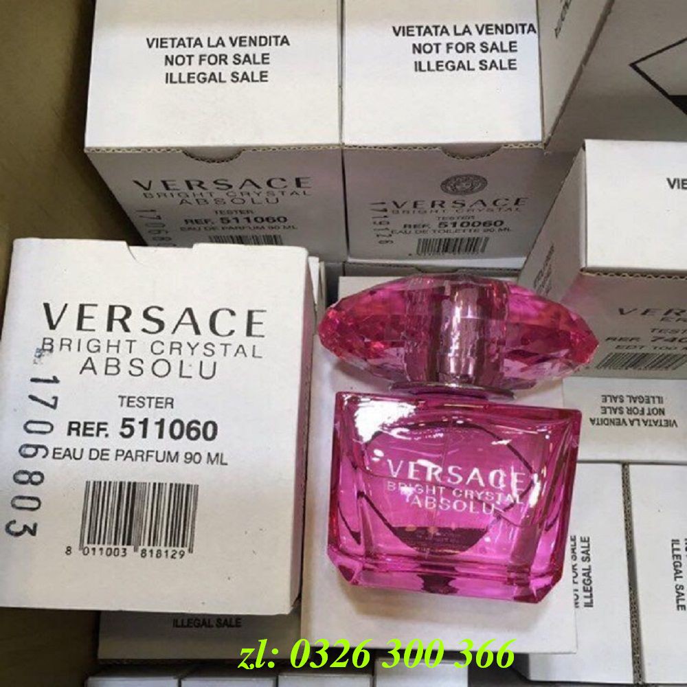 Nước Hoa Nữ 90Ml Tester Versace Bright Crystal Absolu Chính Hãng.