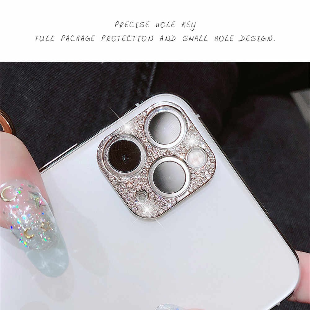 Bộ dán kim cương lấp lánh bảo vệ cụm camera iphone 11pro/11Promax/12pro/12Promax