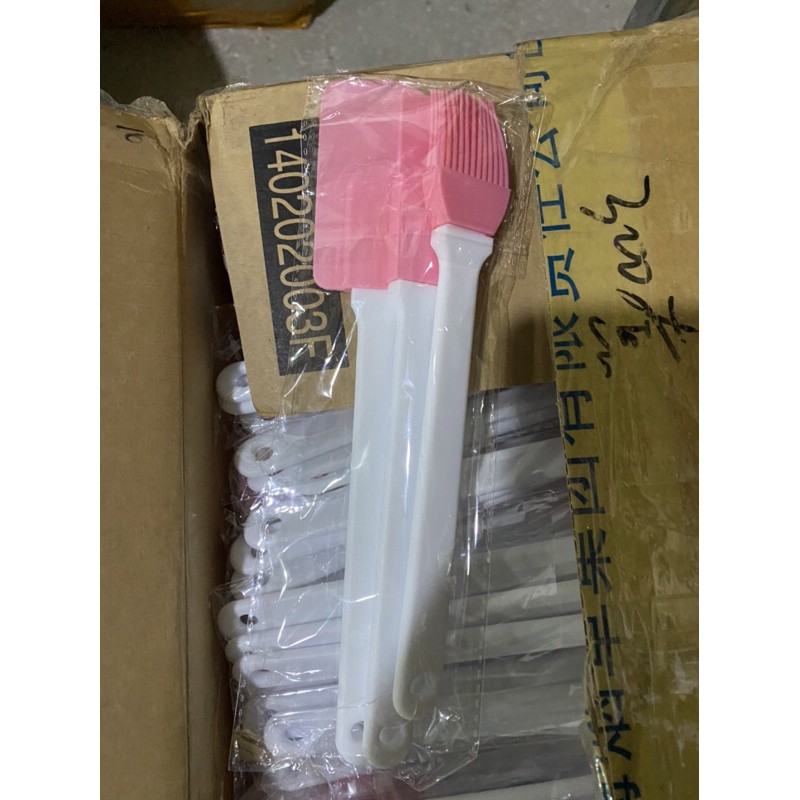 Bộ 3 chổi, phới / spatula hồng
