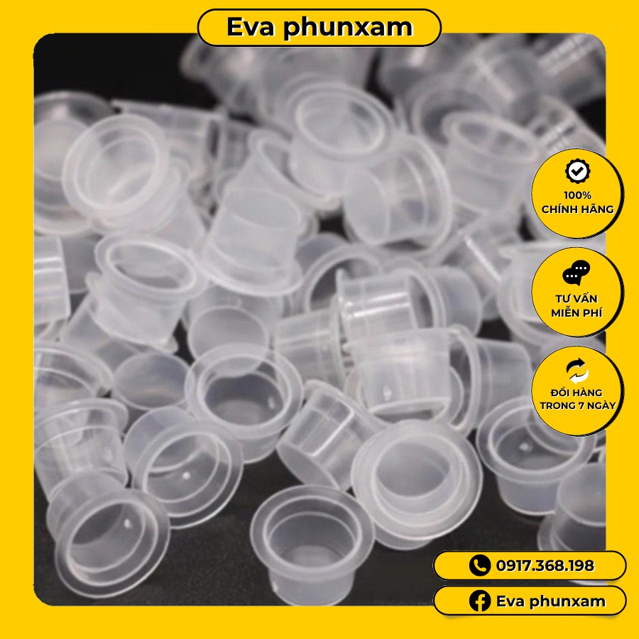 Chum nhựa đựng mực phun xăm (gói~100c)