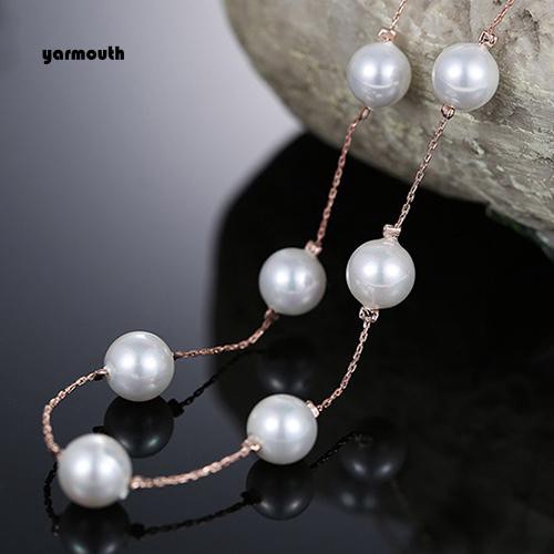 Dây chuyền choker ngắn đính ngọc trai giả kiểu dáng ngọt ngào lãng mạn