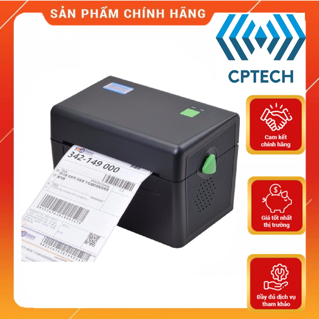 Máy in đơn hàng TMĐT Xprinter XP DT108B in phiếu giao hàng tem vận chuyển bằng công nghệ in nhiệt không cần dùng mực