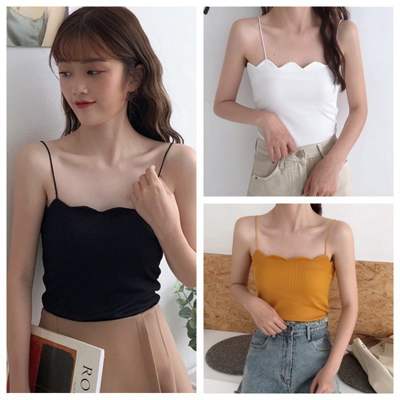 Áo dây mảnh dệt kim gợi cảm | BigBuy360 - bigbuy360.vn