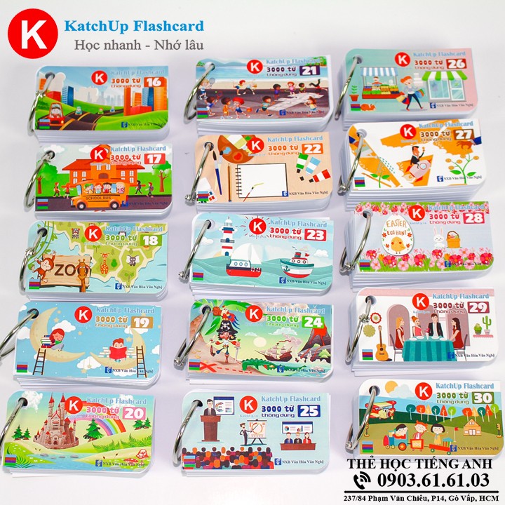 Bộ KatchUp Flashcard 3000 từ tiếng Anh B - Standard (04BS)