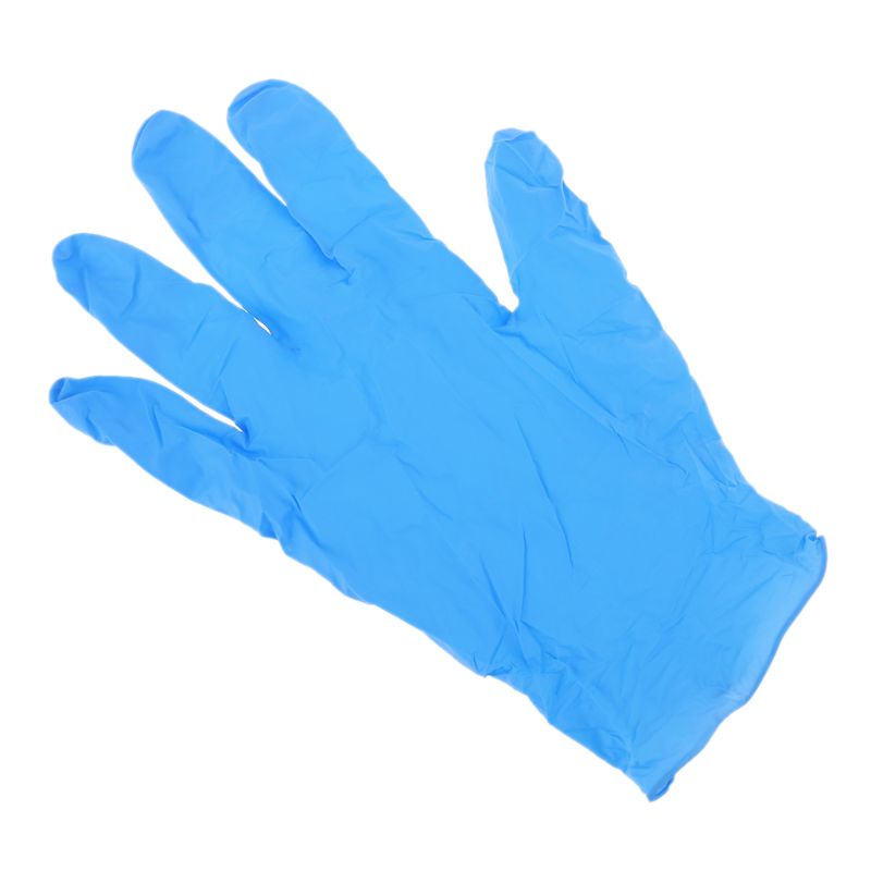 Set 100 Găng Tay Nitrile Màu Xanh Navy Chống Nước Dùng Một Lần An Toàn