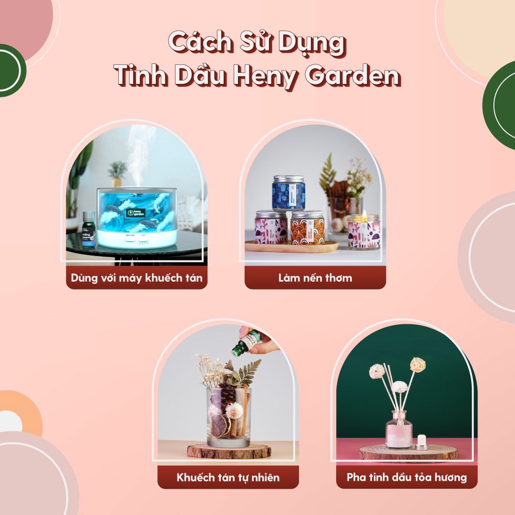 Dung Môi Pha Tinh Dầu Thơm Phòng Khuếch Tán Cắm Que HENY GARDEN, Thay Thế Máy Khuếch Tán và Đèn Xông