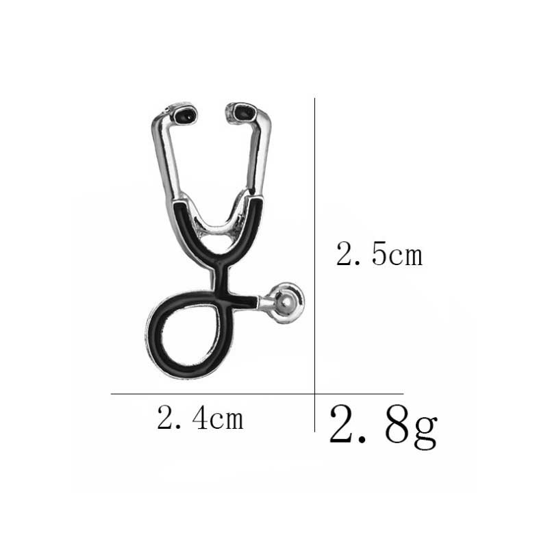 Ghim Cài Áo Hình Ống Nghe Bác Sĩ 6 Kiểu Dáng Cá Tính