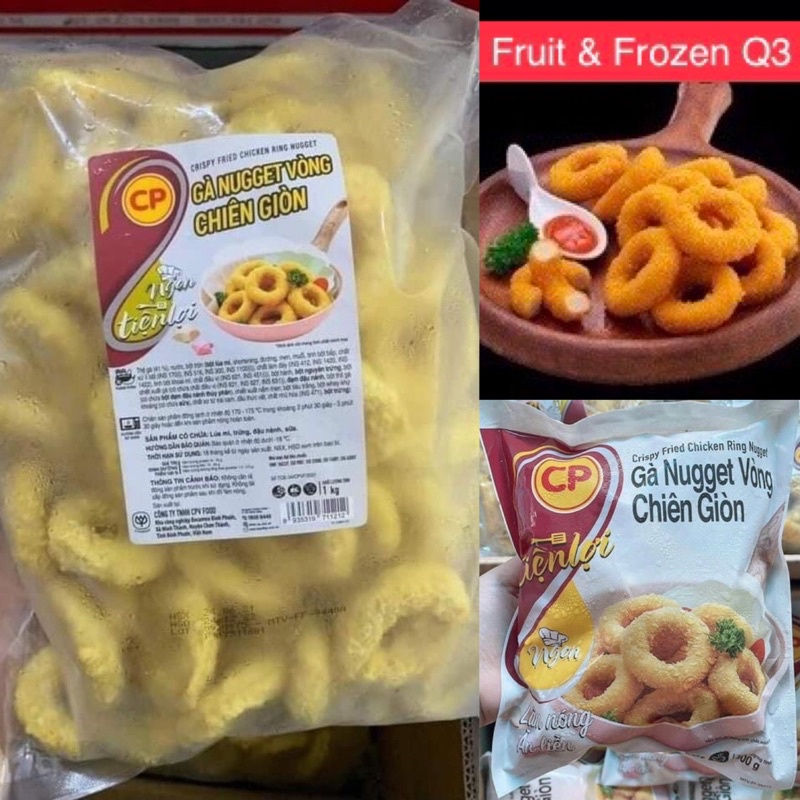 Gà nugget donut vòng CP 500gr 1kg (Fruit & Frozen Q3)