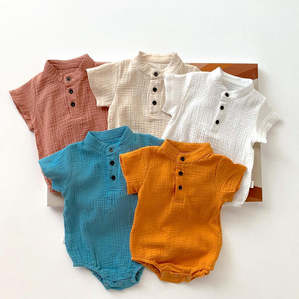 Áo Liền Quần Tay Ngắn Hoạ Tiết Hoạt Hình Đáng Yêu Dễ Thương Cho Bé