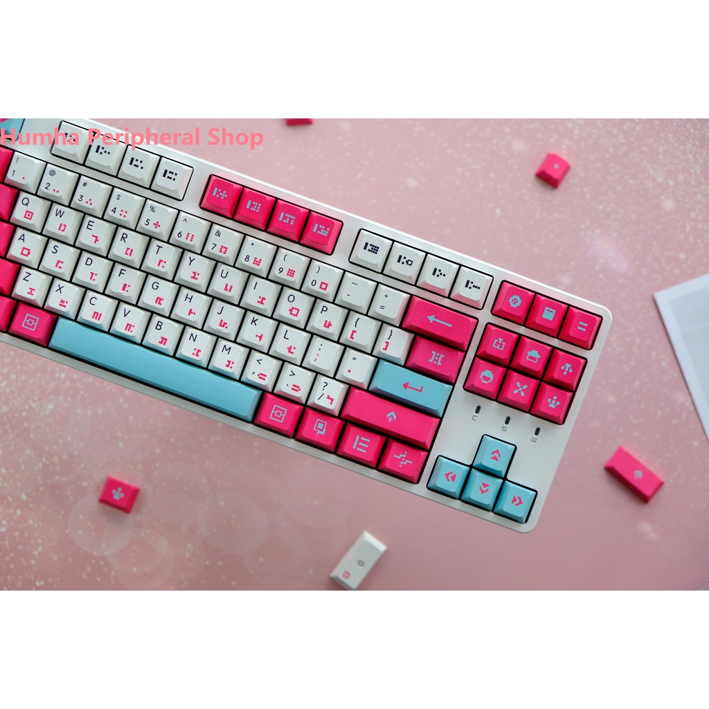 Humha Nắp Phím Cơ Chất Liệu PBT Nhuộm Màu Cherry profile Cá Tính