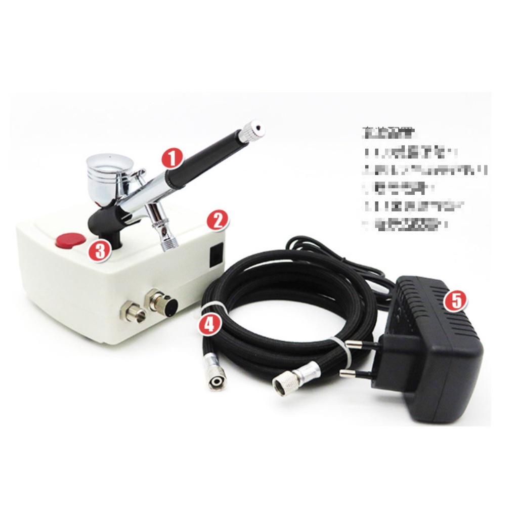 Máy nén khí mini kèm súng phun sơn Airbrush HD-130  - Máy phun sơn mini