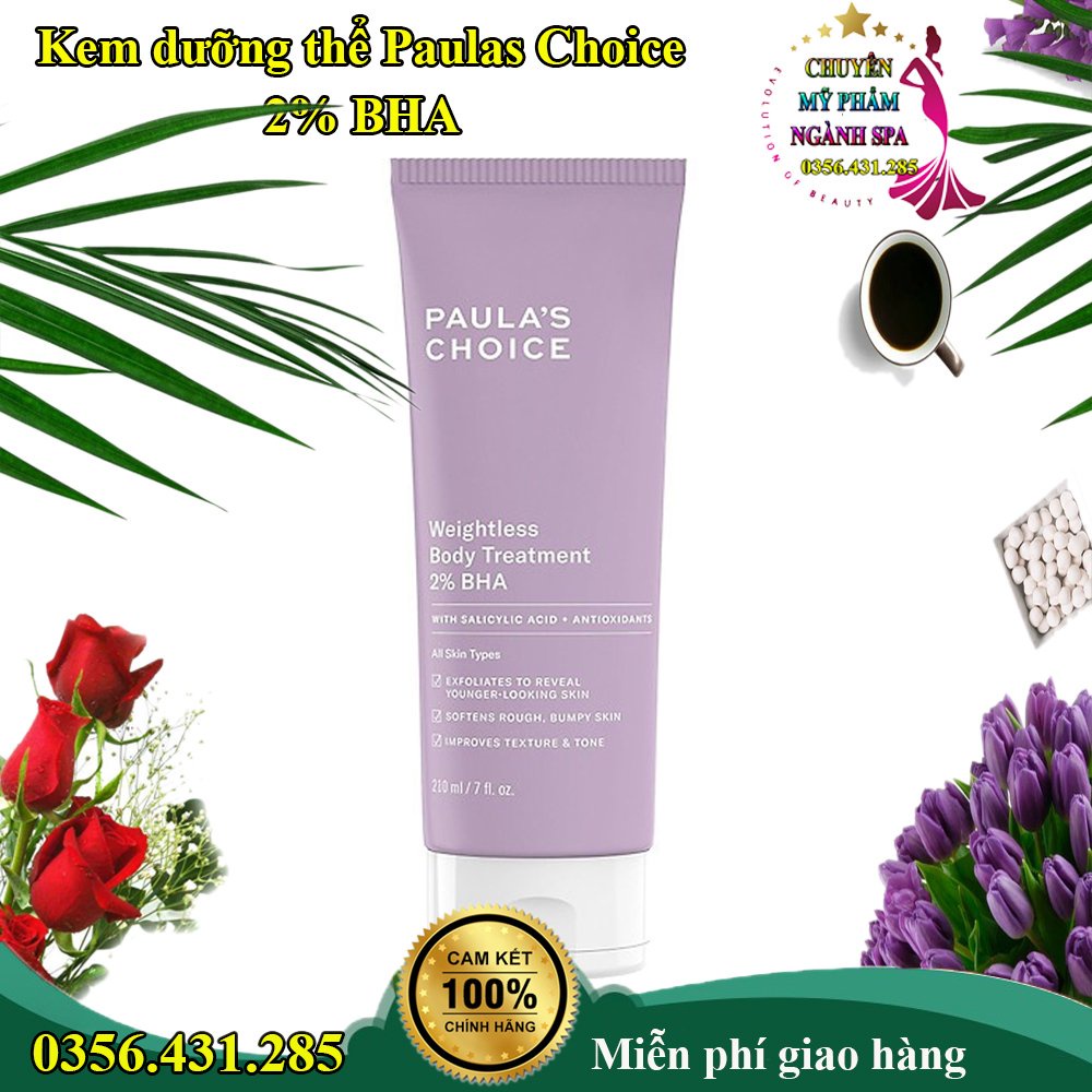 Paula's Choice BHA 2% Body Treatment - Kem dưỡng thể Paulas Choice BHA 2% Weightless Body Treatment