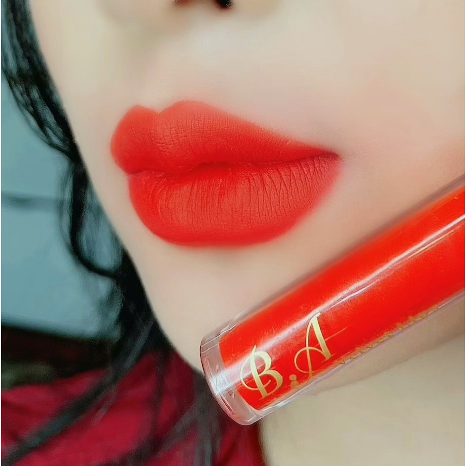 [01 Đỏ Cam] Son Kem Lì Nắp Vàng Cao Cấp B.A Màu Đỏ Cam | BigBuy360 - bigbuy360.vn
