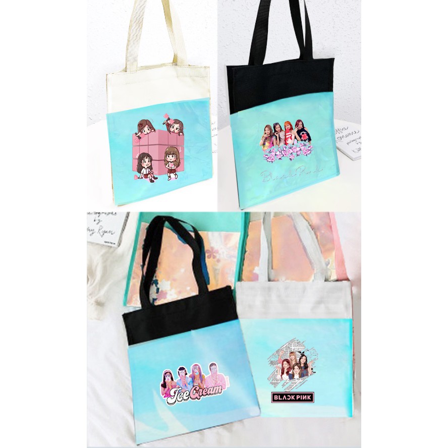 Túi tote hologram blackpink TTH2 tote dễ thương hoạt hình idol thần tượng