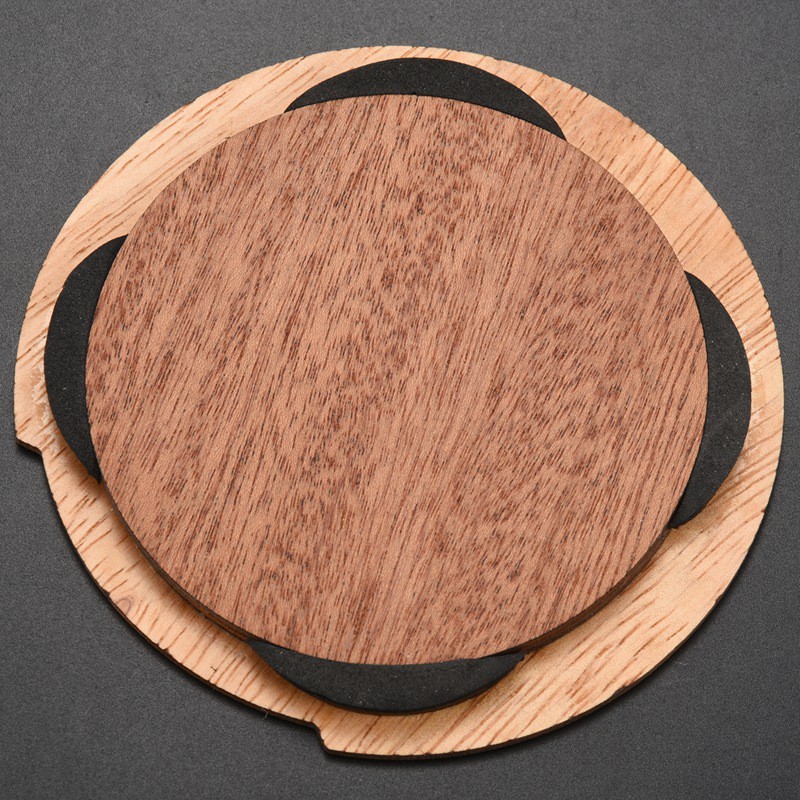 Guitar Wooden Soundhole Sound Hole Cover Block Feedback Buffer Mahogany Wood for EQ Acoustic Folk Guitars 7#