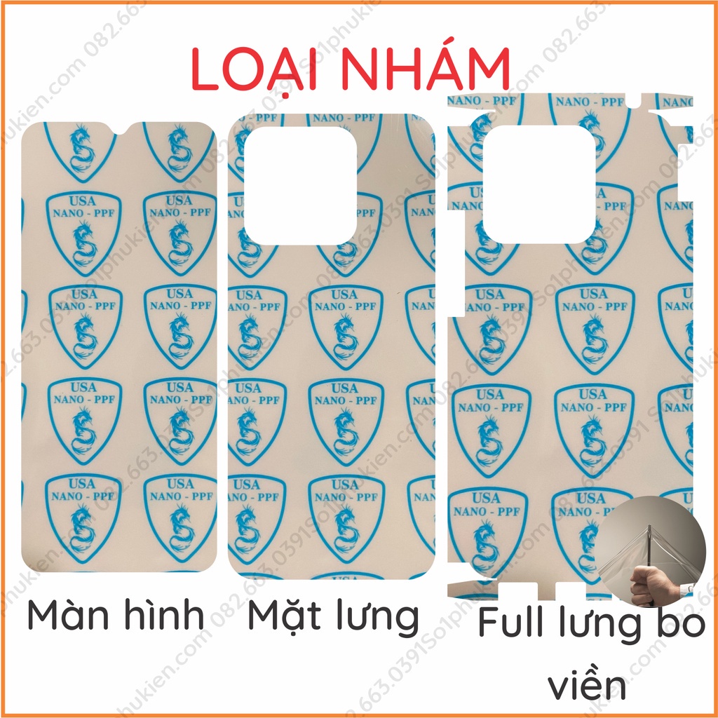 Dán dẻo PPF Xiaomi Redmi 10C / Redmi 10A loại trong, nhám , da cá sấu dành cho màn hình, mặt lưng, full lưng bo viền