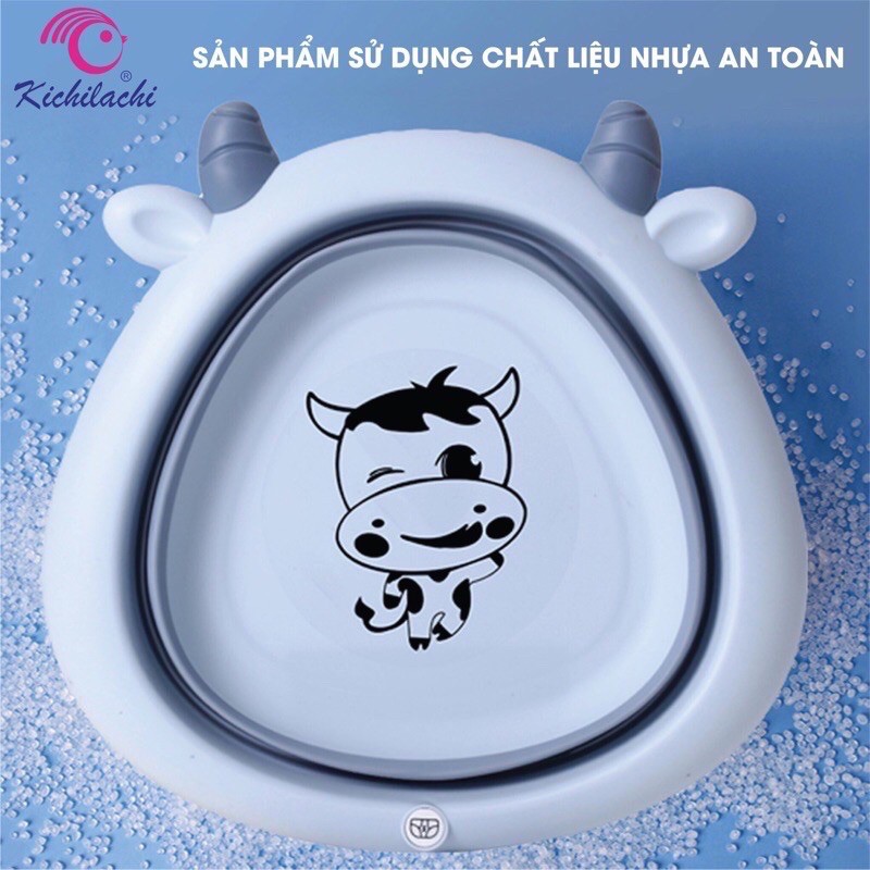 CHẬU RỬA MẶT GẤP GỌN HÌNH THÚ CHO BÉ