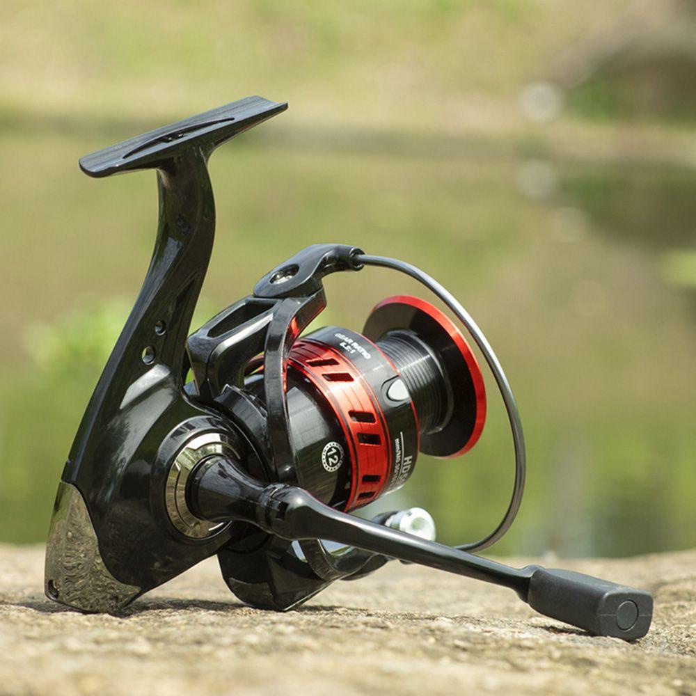 MUVAKO Máy Câu Cá Kim Loại Màu Đỏ Đen Chất Lượng Cao