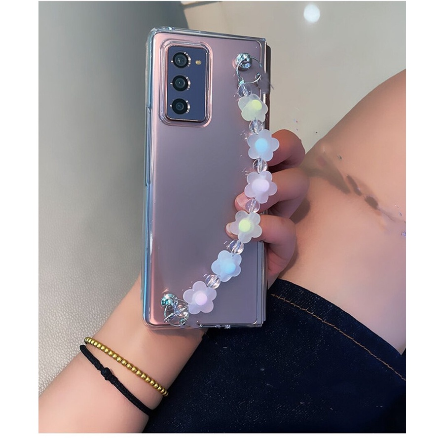 Ốp Điện Thoại Trong Suốt Họa Tiết Hoa Dễ Thương Dành Cho samsung galaxy z fold 5 4 2 3 5g