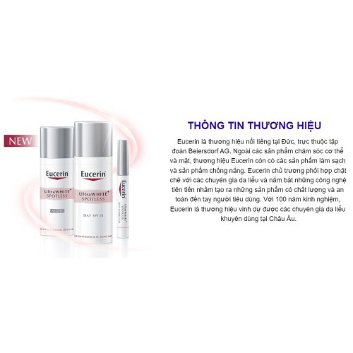 Kem dưỡng trắng da ban ngày Eucerin UltraWHITE+ SPOTLESS Day SPF30 (50ML)