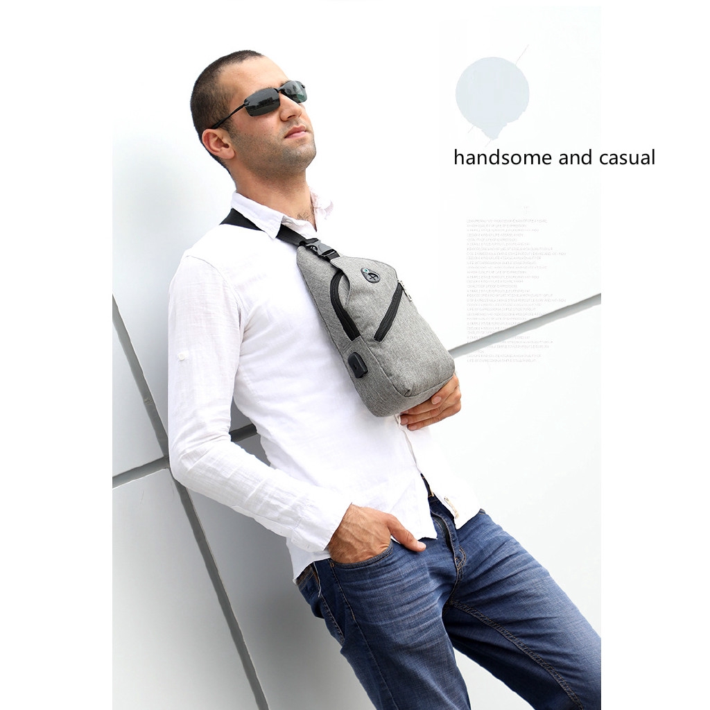 Men's Cross-Body Bags High Quality Polyester Fabric