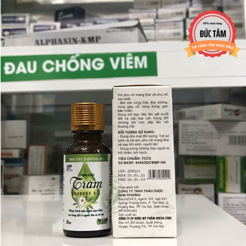 TINH DẦU TRÀM Nguyên Chất - lọ 20 ml
