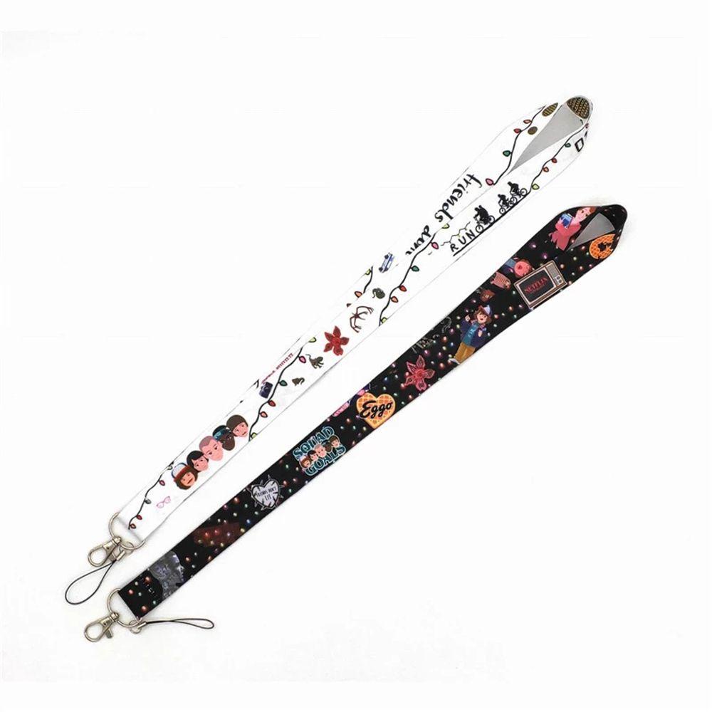 Ngàm Gắn Điện Thoại Di Động Kèm Dây Đeo Thẻ id Họa Tiết Chữ stranger things Hoạt Hình