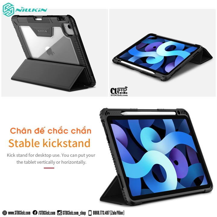 [Mã SKAMA07 giảm 8% đơn 250k]BAO DA IPAD AIR 10.9 2020 - AIR 4 NILLKIN BUMPER CHỐNG SỐC CHÍNH HÃNG | BigBuy360 - bigbuy360.vn