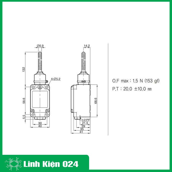 Công tắc hành trình dạng lò xo HY-M909