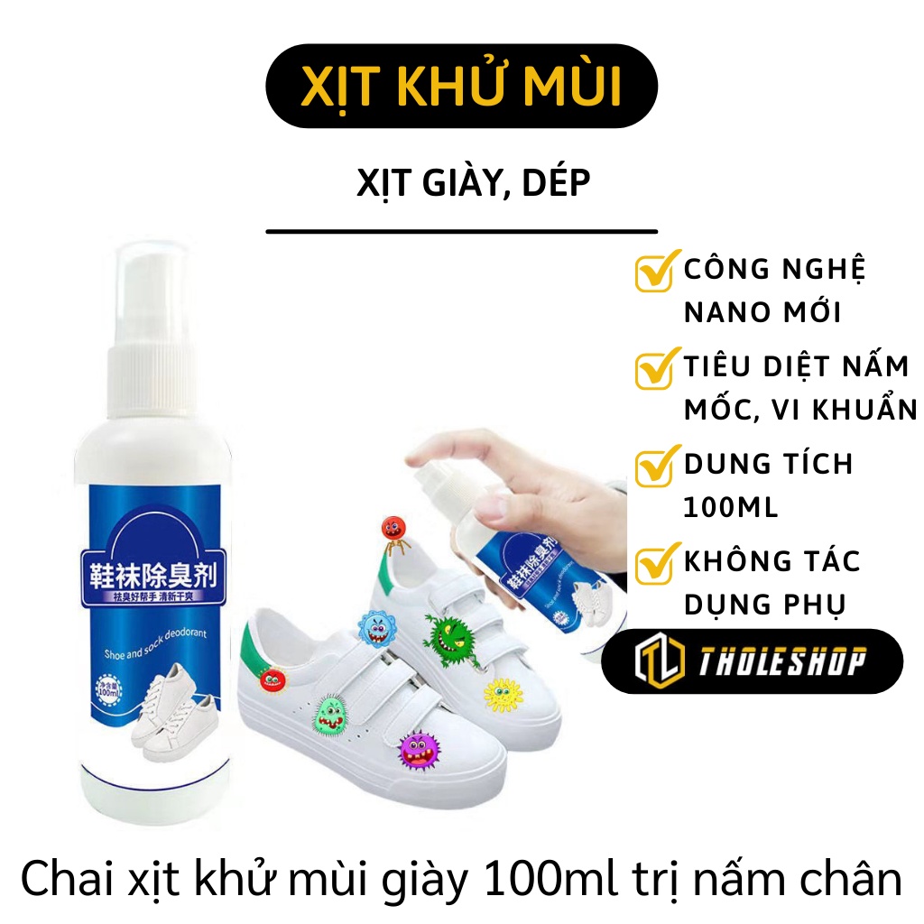 Chai Xịt Khử Mùi Giày - Xịt Hôi Chân Chống Nấm, Ngứa, Khử Mùi Nón Bảo Hiểm 7035