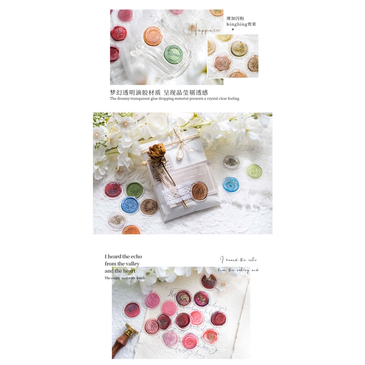 1 Gói 1 Miếng Dán Hình Phong Bì Cổ Điển Dùng Trang Trí