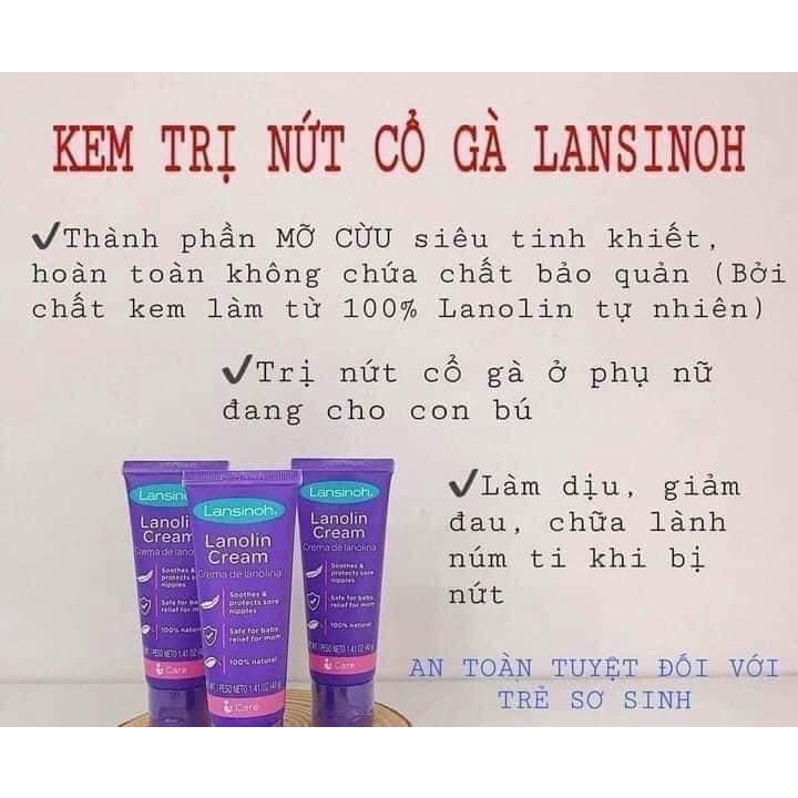 KEM GIẢM NỨT ĐẦU TI LANSINOH LONALIN CREAM 7G CHÍNH HÃNG - 9525