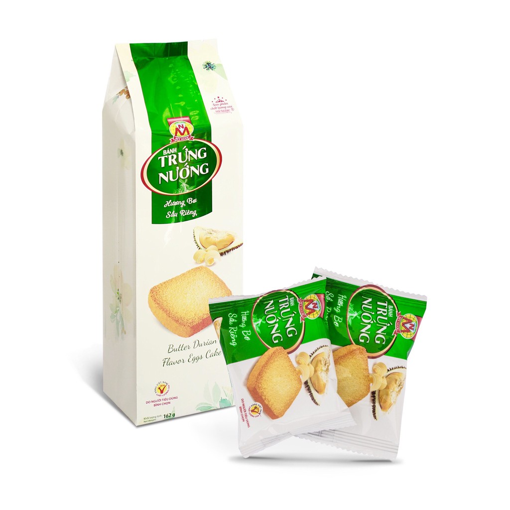 MỸ NGỌC _ 162g Bánh trứng nướng Hương BƠ SẦU RIÊNG - Baked egg cake with Durian flavor 162g