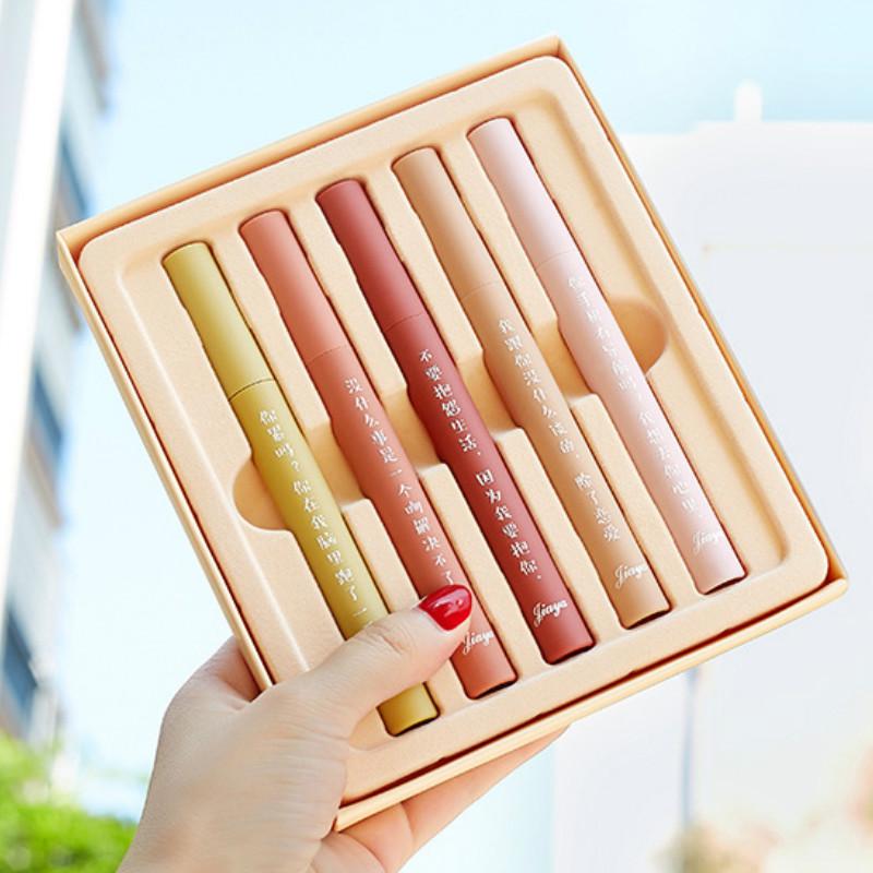 [Hàng mới về] Bộ Son Môi Lì Dưỡng Ẩm Thiết Kế Dễ Thương Dành Cho Học Sinh | BigBuy360 - bigbuy360.vn