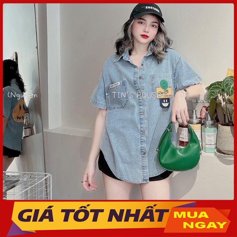 Áo Sơ Mi Bò Cộc Tay 2 Túi Ngực Hàng Quảng Châu M2155