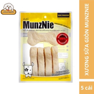 Xương sữa giòn MunzNie Thái Lan làm từ da bò hương sữa gói 5 cái 3.5in