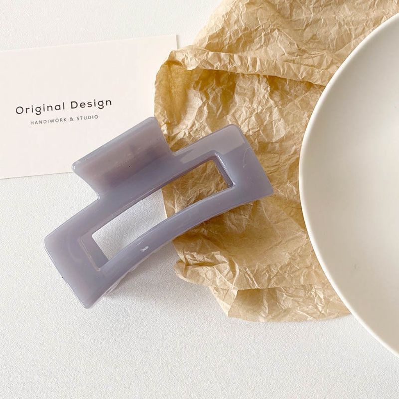 Kẹp tóc càng cua nhựa bóng size to nhiều màu phong cách hàn quốc