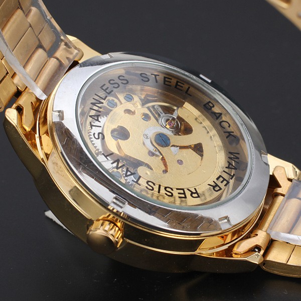 C04 Đồng hồ Cơ nam WINNER GOLD DESIGN automatic