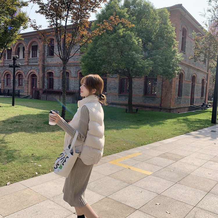 Áo phao gile nữ hàng Quảng Châu 2 khóa sườn thời trang - GUEM Clothes | BigBuy360 - bigbuy360.vn