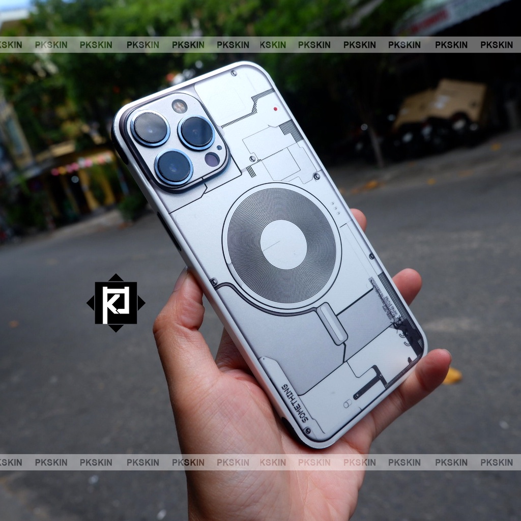 Miếng dán skin full lưng viền iphone 13 , 13 mini , iphone 13 pro , 13 pro max ,11 mẫu nothing phone / something cao cấp
