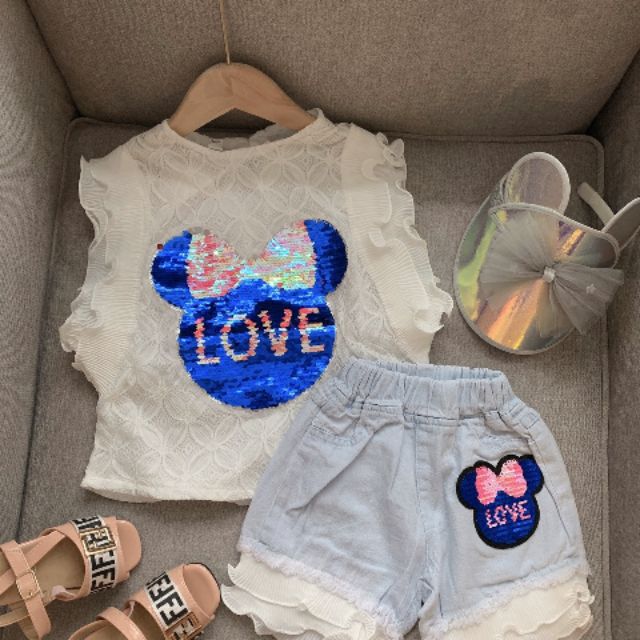 Set bé gái🌈🌈🌈 set Mickey love cho bé gái