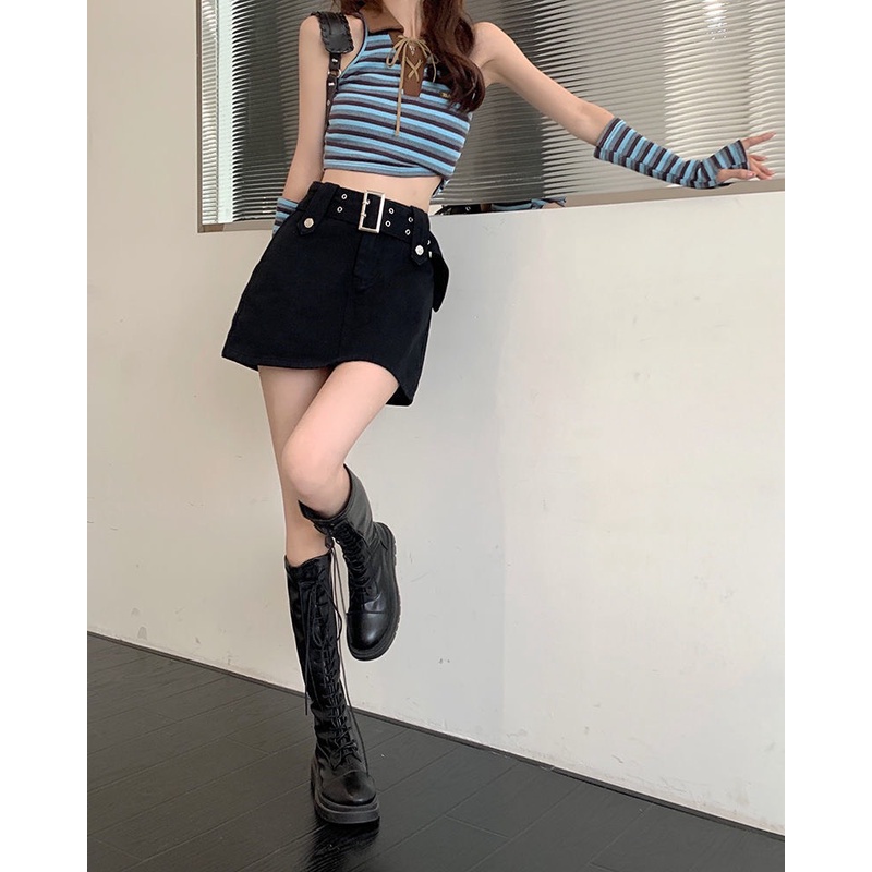 Chân Váy Jean Denim Ngắn Body Kèm Đai Có Quần Trong Hàng QC Loại 1 3626 | BigBuy360 - bigbuy360.vn