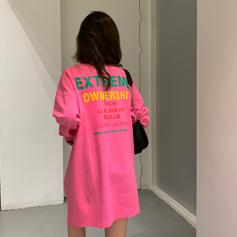 SUXI Áo Thun Nữ Cổ Tròn In Chữ Nhiều Màu