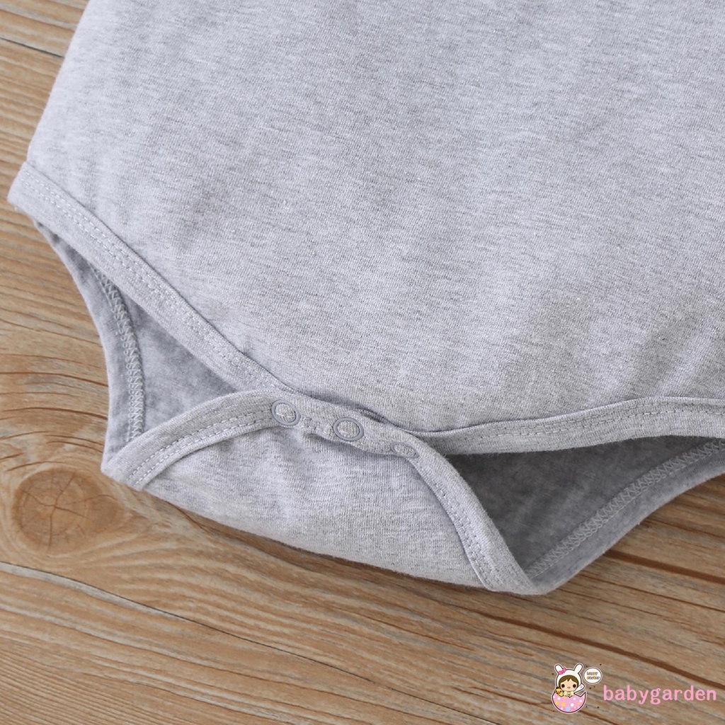 Romper tay ngắn cổ tròn in họa tiết chữ đáng yêu dành cho bé