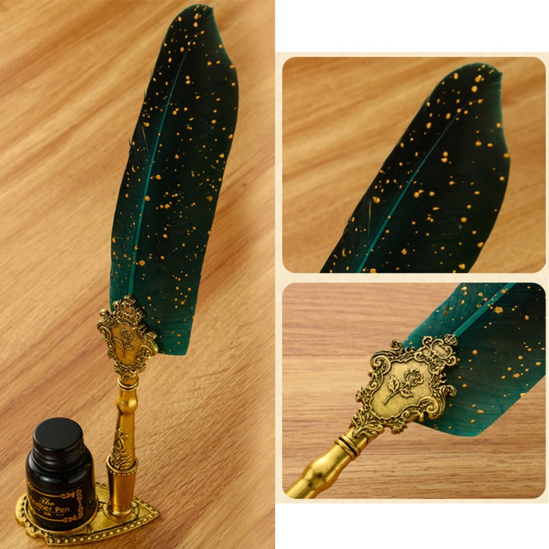 Bộ Giá Đỡ Bút Lông Vũ 5 Ngòi Độc Đáo