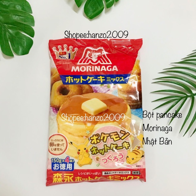  Bột làm bánh Pancake morinaga Nhật Bản cho bé (Bánh rán doremon)